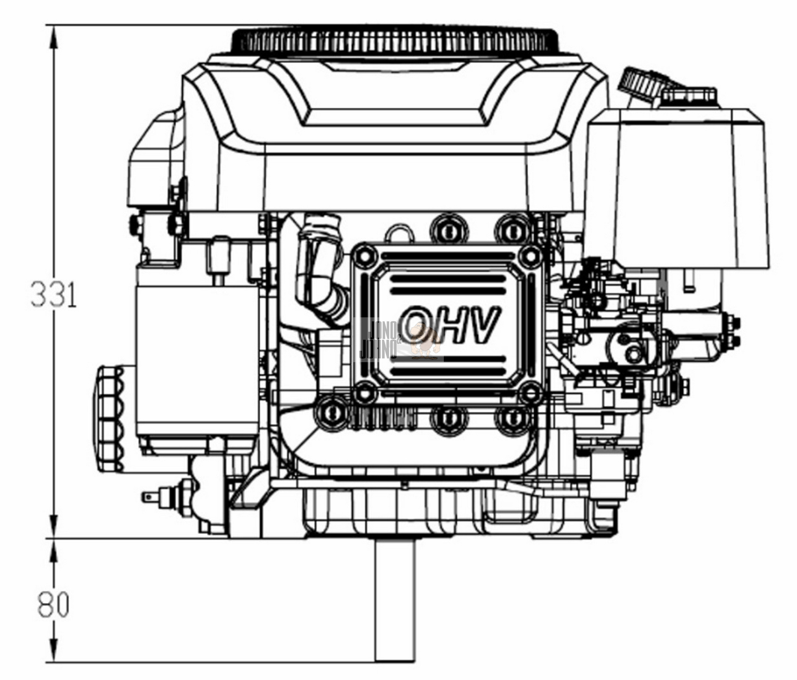 20hp Vertical Shaft Engine for Ride on Lawn Mower Zero Turn Suits