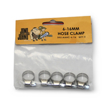 5x 6-16mm Hose Clamps For 1/2" Hose