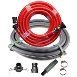 Fire Fighting 20m x 1 inch Hose + Suction 2 inch Hose Kit Fire Rated Water Pump