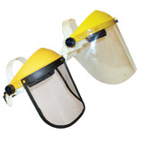 Protective Safety Visor with Clear & Mesh Face Shields Brush Cutter Line Trimmer
