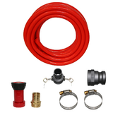 Fire Fighting Hose 20m x 1.5" inch Fire Fighter Kit Water Pump with Nozzle