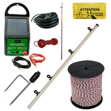 Electric Fence Kit Solar Energiser 40 Heavy Duty Posts 500m Rope Handle Earth Rod etc