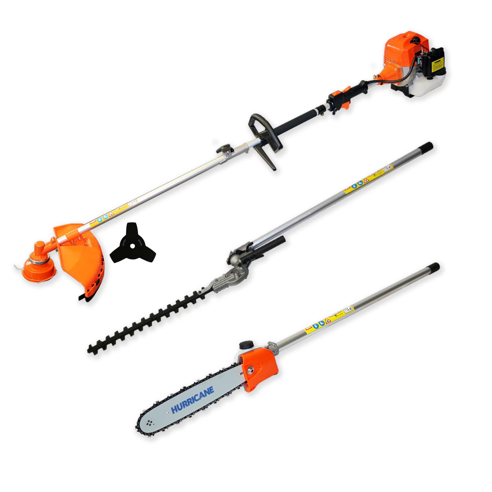 62cc Hedge Trimmer Pole Saw Chainsaw Brush Cutter Whipper Snipper Multi