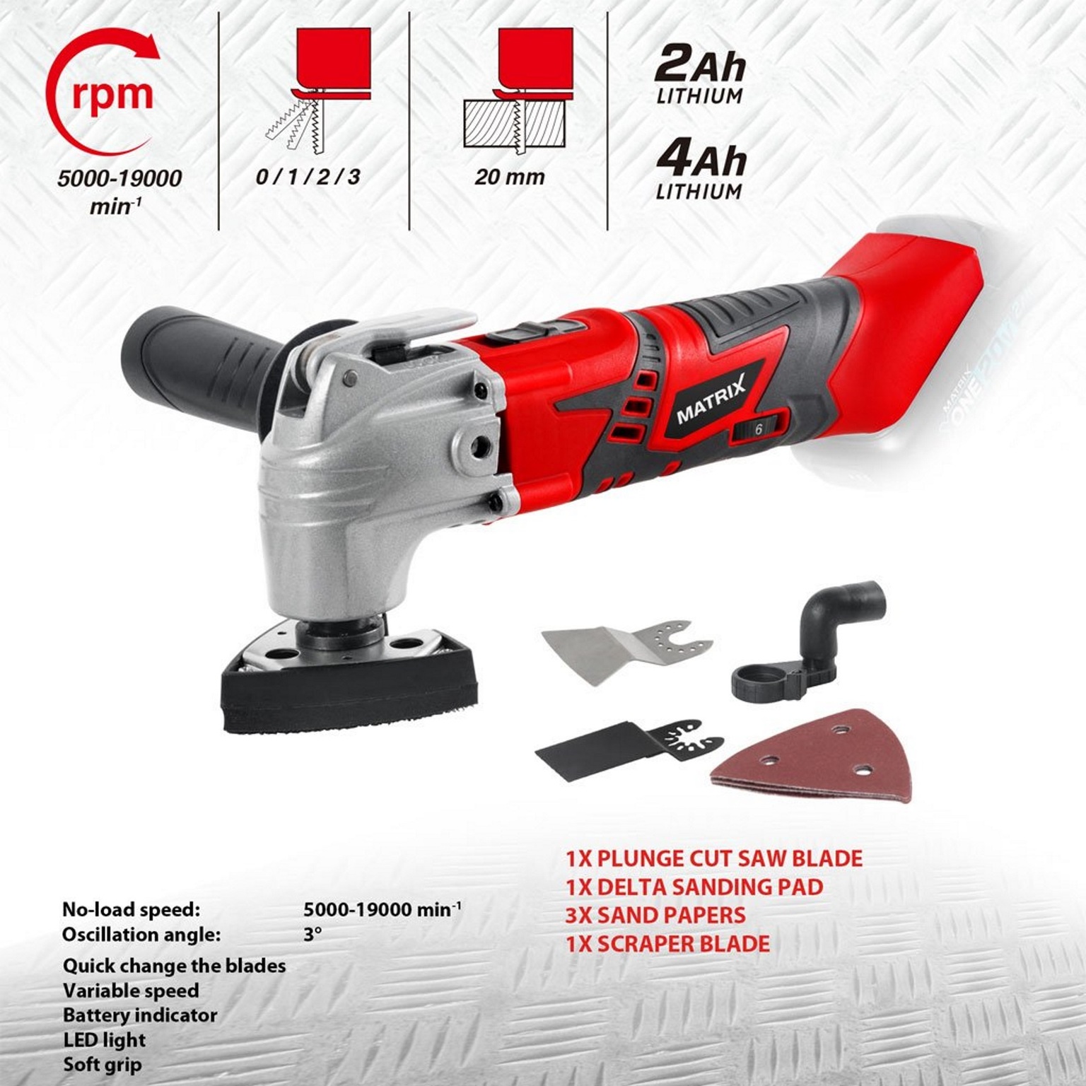 MATRIX 20V X-ONE Cordless Multitool Multi Tool Skin Only - Matrix
