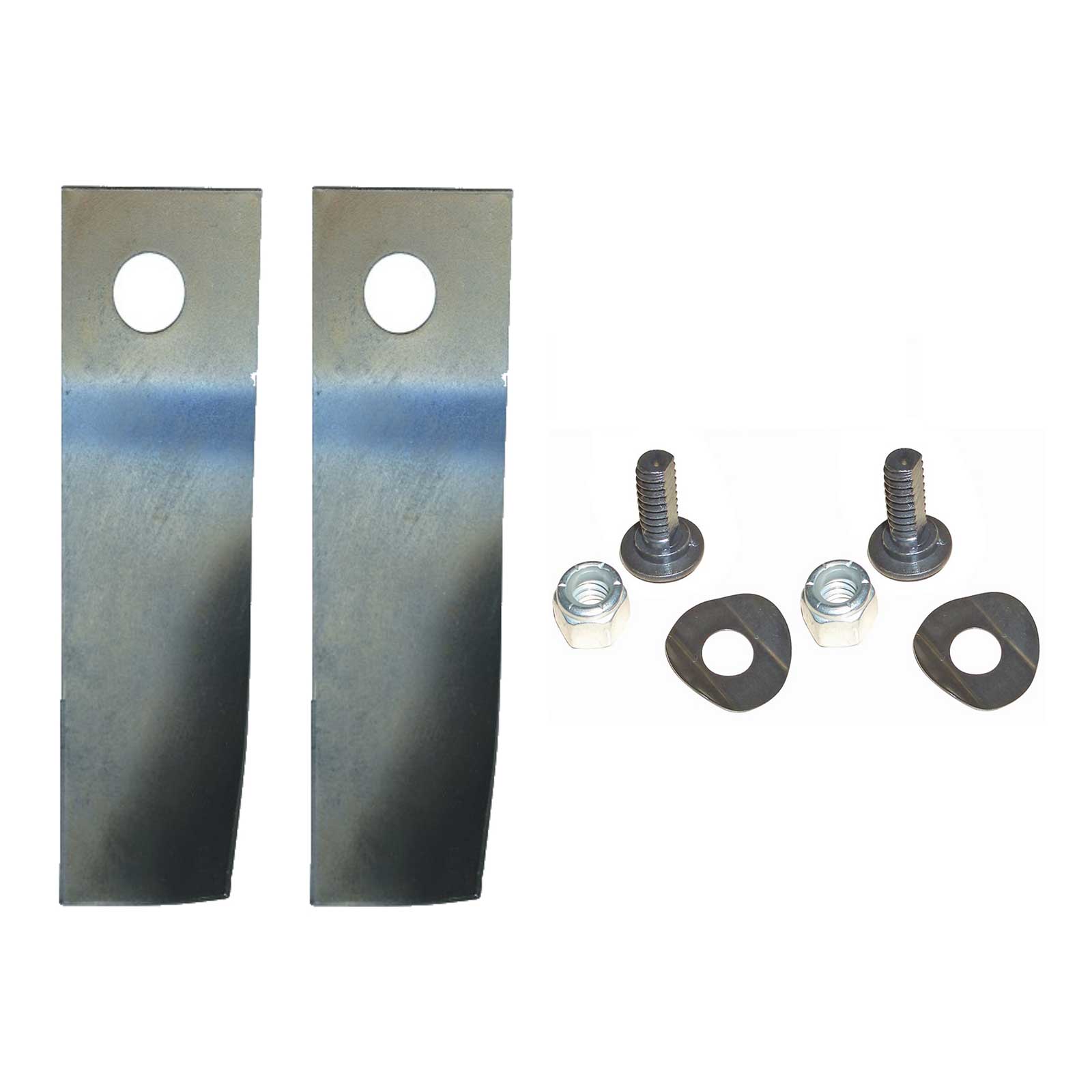2x Lawn Mower Blades And Bolts Set For 18 Cox Crusader And Rover