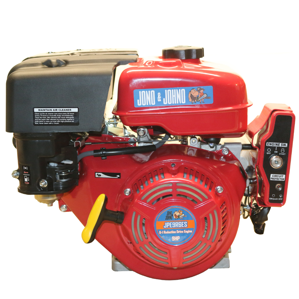 9hp Horizontal Shaft Electric Start Engine with 6:1 Reduction Drive Gearbox