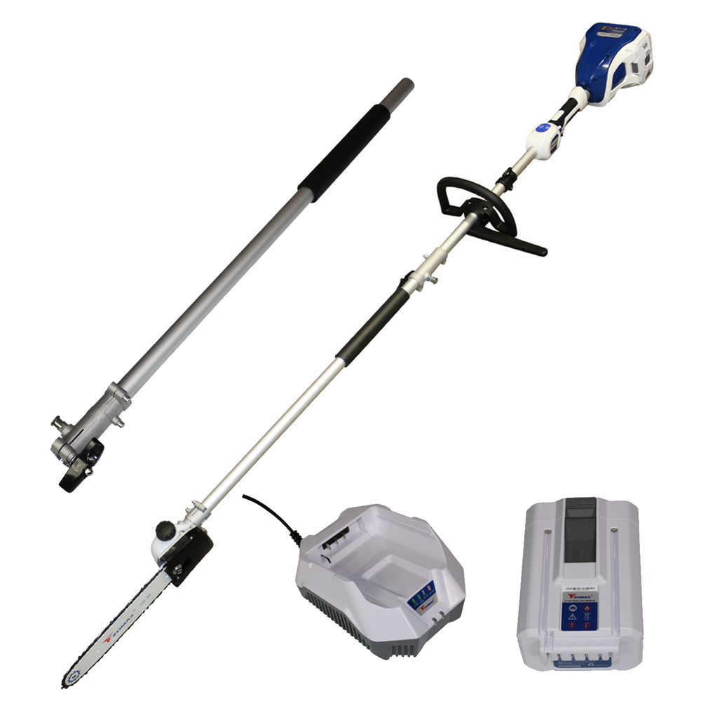 Zomax 58v Electric Multi Tool with Pole Saw Attachment 3/8DL .043 Chain and Extension Pole 4.0AH Battery 