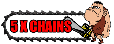 5 CHAINSAW CHAINS