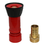 Fire Nozzle Adjustable Fire Fighting with 1" Brass Hose Fitting Water Pump