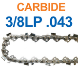 1x 3/8LP 043 28DL Semi Chisel Tungsten Carbide Chainsaw Chain