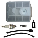 62cc 61.5cc Perla Barb V2 Chainsaw Service Kit Air Fuel Oil Filter Hose S/Plug