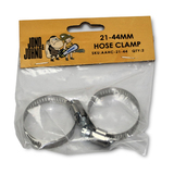 2x 21-44mm Hose Clamps For 1" Hose