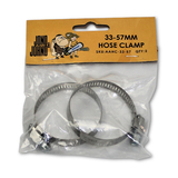 2x 33-57mm Hose Clamps For 1.5" Hose