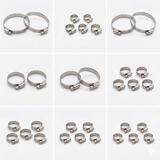 33pc Assorted Pack Kit of Stainless Steel Hose Clamps Clips Adjustable Worm Gear