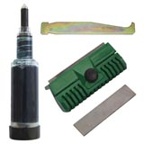 Chainsaw Guide Bar Maintenance Kit With Groove Cleaner, Rail Dresser and Grease gun