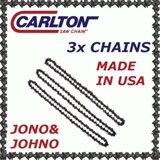 3x Carlton Chainsaw Chain 3/8LP 050 50DL for Stihl 14" Polesaw Woodboss etc