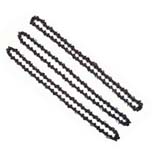 3x Carlton Chainsaw Semi Chisel Chains 3/8" 050 72DL
