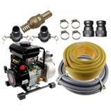 1" Petrol 2.5HP Water Pump 4 Stroke Engine & Hose Kit Transfer Camping Garden