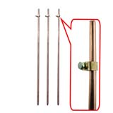 3x Earth Ground Rods + Clamps Electric Fence Energiser Stake Earthing Grounding Pole