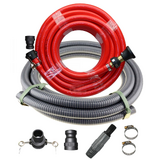 Fire Fighting 20m x 1 inch Hose + 10m x 2 Inch Suction Hose Kit Fire Rated Water Pump Kit