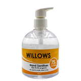4x 500ml Willows Hand Sanitiser -Alcohol (Vol%): 75 CE, ROHS and FDA Certifications