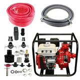 7HP Twin Impeller Electric Start Water Fire Fighting Fighter Pump & 10m Hose Kit