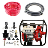 7HP Twin Impeller Electric Start Water Fire Fighting Fighter Pump And Hose Kit