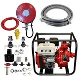 7HP Twin Impeller Electric Start Water Fire Fighting Fighter Pump 30m Hose Reel Kit