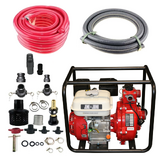 7HP Twin Impeller Recoil Start Water Fire Fighting Fighter Pump And Hose Kit