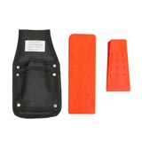 Chainsaw Wedge Belt Holster + 1x 5.5" and 1x 8" felling wedges