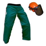 Chainsaw Safety Chaps Pants S 32" and Complete Safety Helmet Logging Proctive