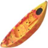Pygme Nipper Kids Kayak 1.8m with 1 adjustable rod holder Yellow Orange Red