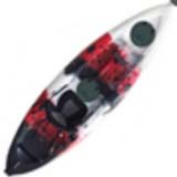 Pygme Hunter Eagle Angler Kayak with 1 adjustable rod holder Red Black White