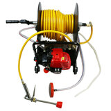 Garden Weed Sprayer Pump with Petrol Engine Motor & Hose Reel Kit Pest Control V2