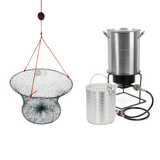 Yabby Drop Net 2 Rings x10 and Gas Power Cooker Combo