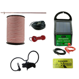 Electric Fence Kit Solar Energiser 150x Pinlock Insulators 800m Tape Earth Rod etc
