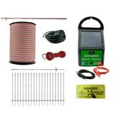 Electric Fence Kit Solar Energiser 20 Poly Posts 400m Tape Handle Earth Rod etc