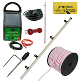Electric Fence Kit Solar Energiser 20 Heavy Duty Posts 400m Tape Handle Earth Rod etc