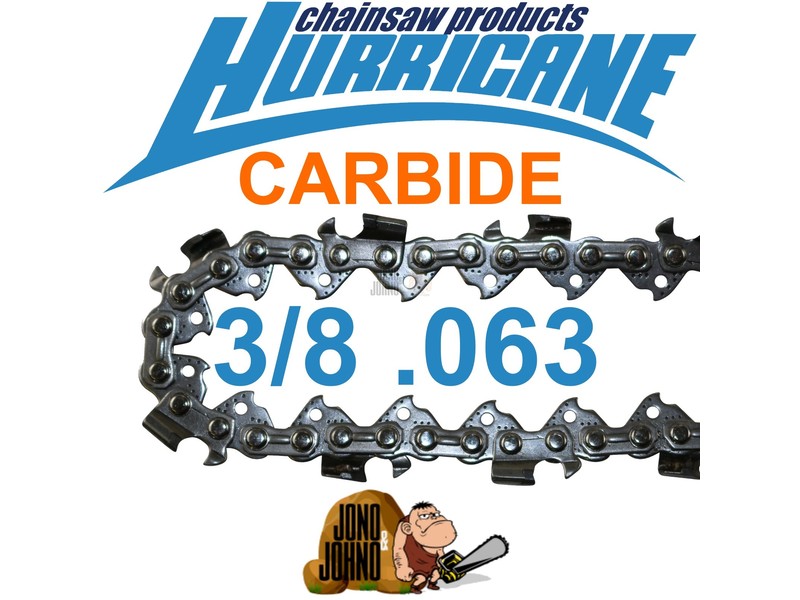 1x 3/8" 063 114DL SEMI CHISEL TUNGSTEN CARBIDE CHAINSAW CHAIN