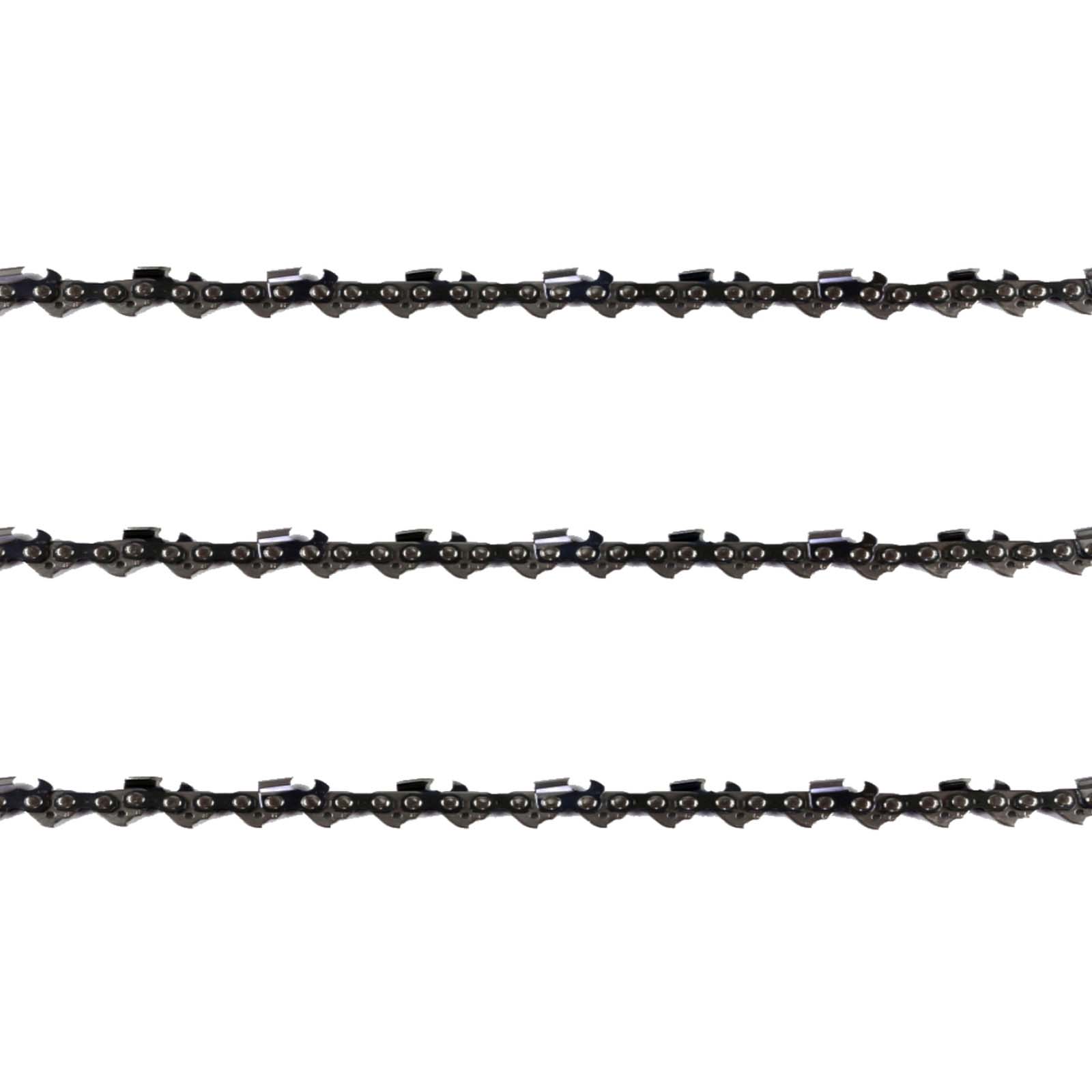 3x Chainsaw Semi Chisel Chains 3/8LP 050 57DL For Gardenline 53942 45cc 16" Bar