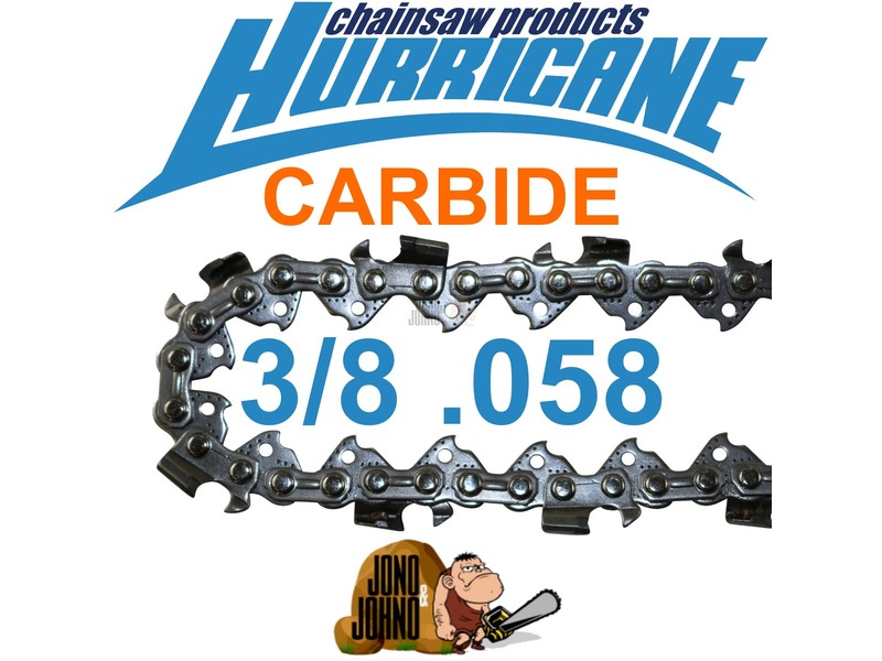 1x 3/8" 058 84DL SEMI CHISEL TUNGSTEN CARBIDE CHAINSAW CHAIN