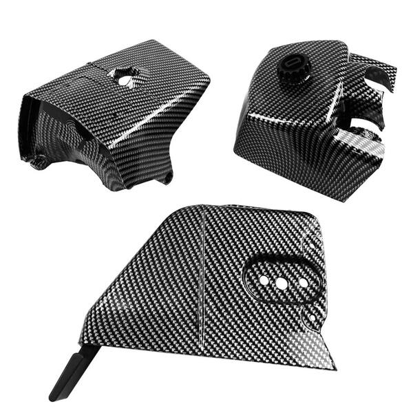 Carbon Fibre Look Sprocket Top Air Side Covers for Perla Barb 91.6cc & Stihl MS660 066 Chainsaws