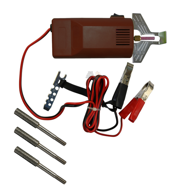 12v Volt Chainsaw Sharpener & 3x 3/16 Diamond Stones For Carbide Chain Sharpening