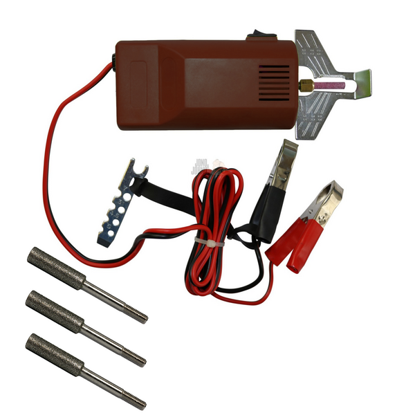 12v Volt Chainsaw Sharpener & 3x 7/32 Diamond Stones For Carbide Chain Sharpening