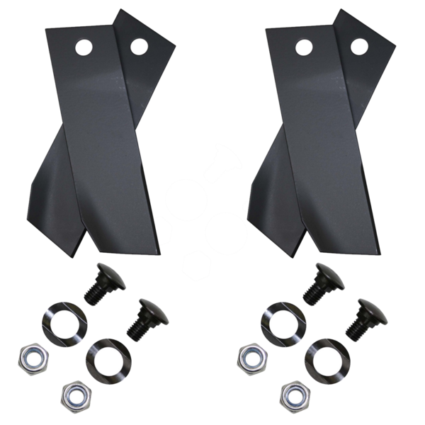 4x Lawn Mower Blades & Bolt Kit Suits Greenfield Ride On OEM GT2139 GT02139