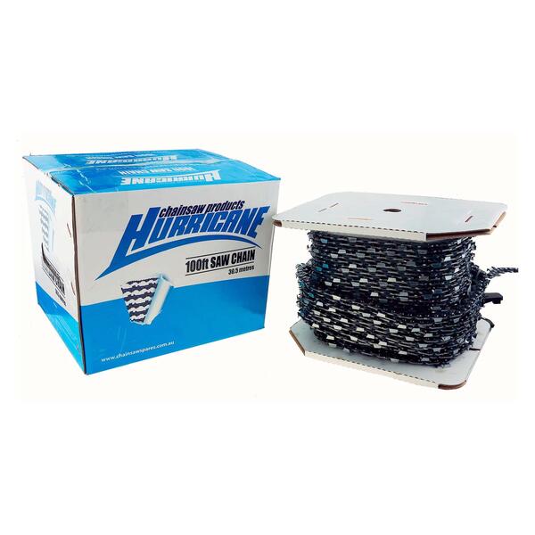 100ft Roll of Hurricane Chainsaw Chain 0.30" Pitch .043" 1.1mm Gauge Semi Chisel