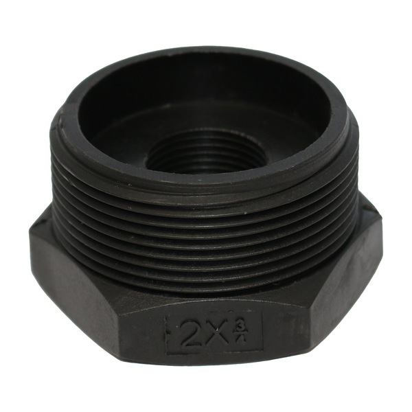 Threaded Nylon 2" BSP Male x 3/4" BSP Female Reducing Bush Fitting