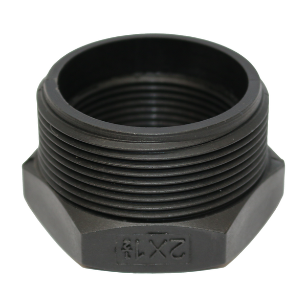 Threaded Nylon 2" BSP Male x 1 1/2" BSP  Female Reducing Fitting
