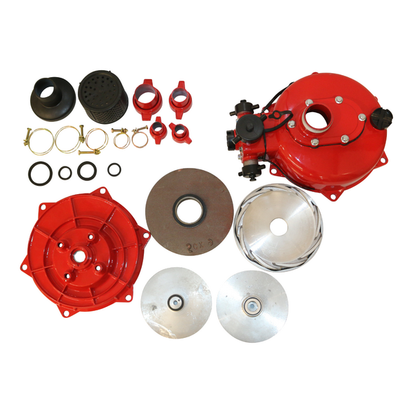 7hp Twin Impeller Fire Pump Complete pump assy all parts 1 to 45 for Recoil and Electric Start