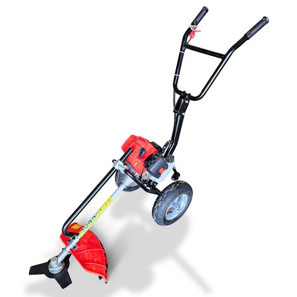 Wheel Brush Cutter Whipper Snipper Trimmer 65cc Petrol Walk Behind 2 Stroke